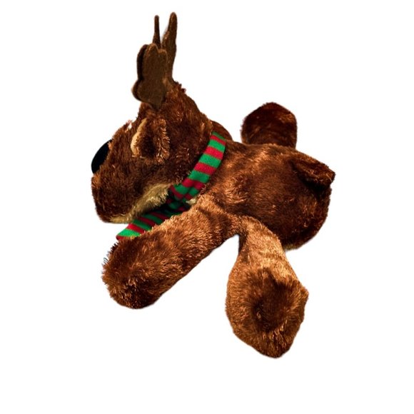 Hallmark Rodney Reindeer Plush Red Green Scarf 11 Inch Stuffed Animal Christmas - Picture 5 of 8